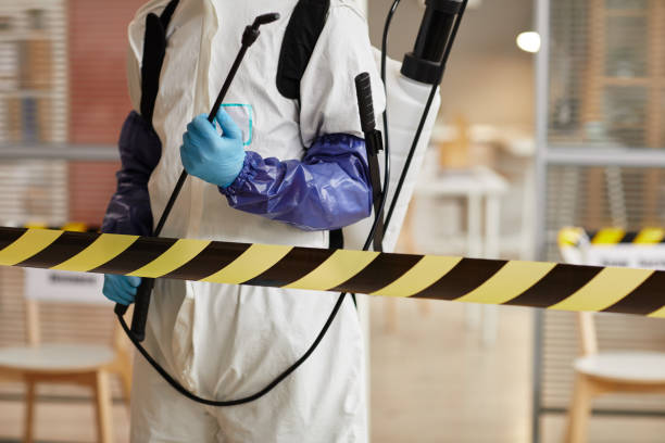 Professional Blood Cleanup technician working in Island Park, NY
